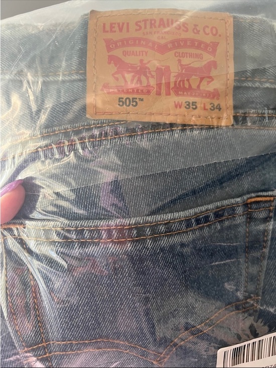 Levi's Other - Levi's Men's Straight Jeans in Indigo Blue with Tan Patch W35 L34